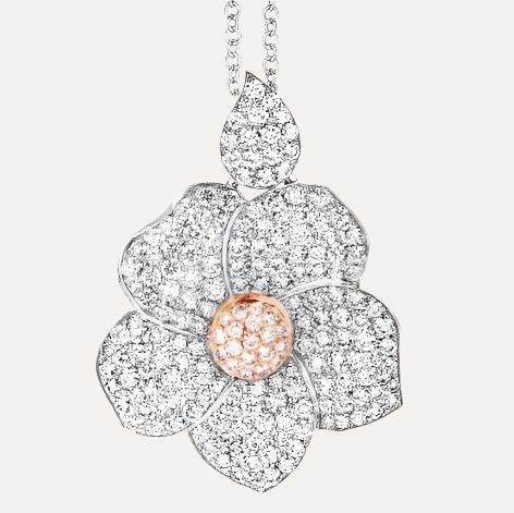 Hulchi Belluni Large Monoi Necklace in 18k White Gold with Diamonds - Orsini Jewellers