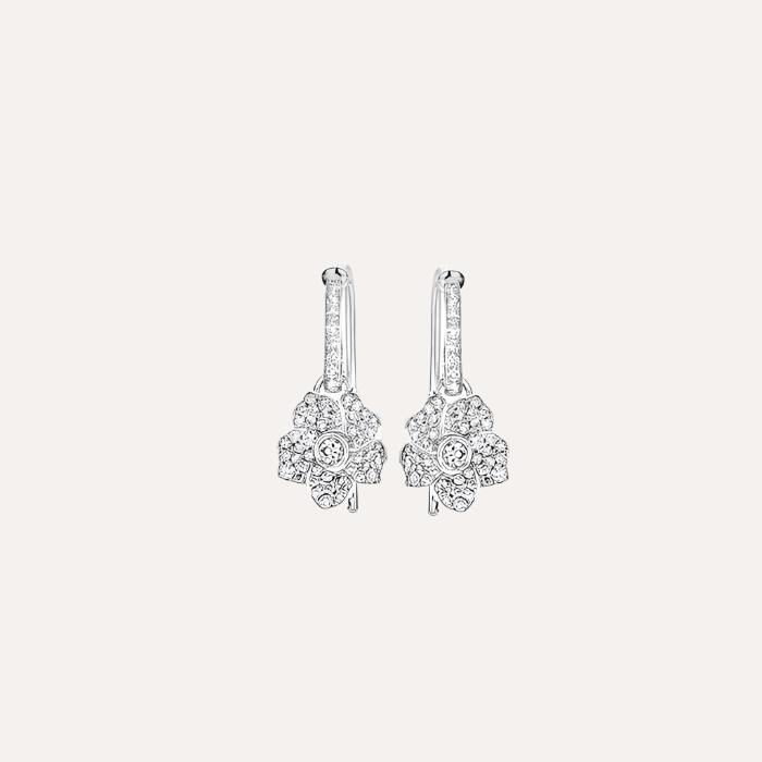 Hulchi Belluni Monoi Earrings in 18k White Gold with Diamonds - Orsini Jewellers