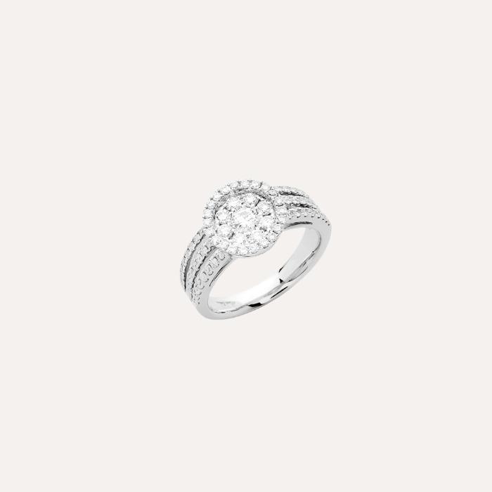 Hulchi Belluni Rondo Diamond Ring in 18k White Gold - Orsini Jewellers