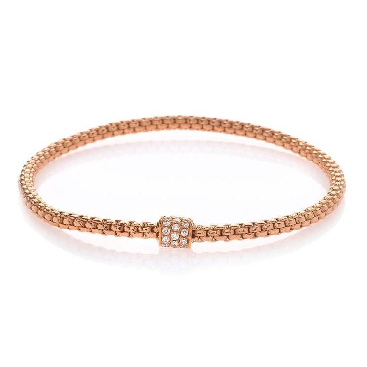 Hulchi Belluni Tresore Stretch Bracelet in 18k Gold with 23 Diamonds - Orsini Jewellers