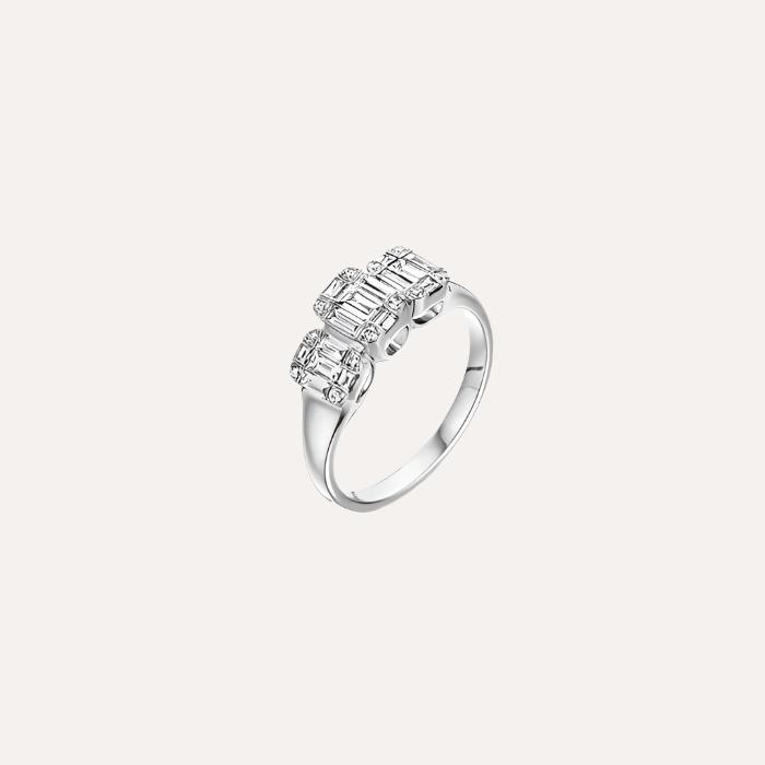 Illusion Ring in 18k White Gold with Diamonds - Orsini Jewellers