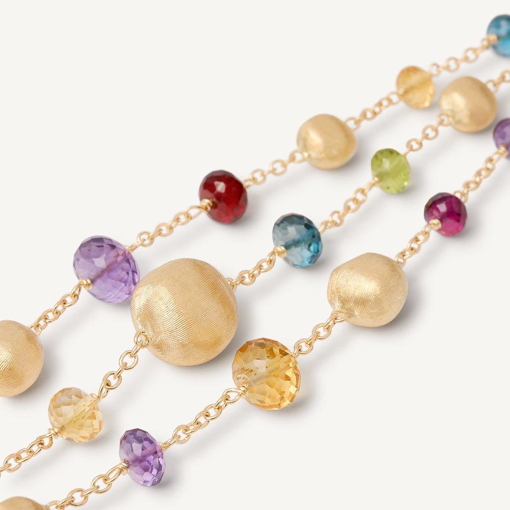 Marco Bicego Africa 18k Gold Gemstone Bracelet 3 Strand - Orsini Jewellers