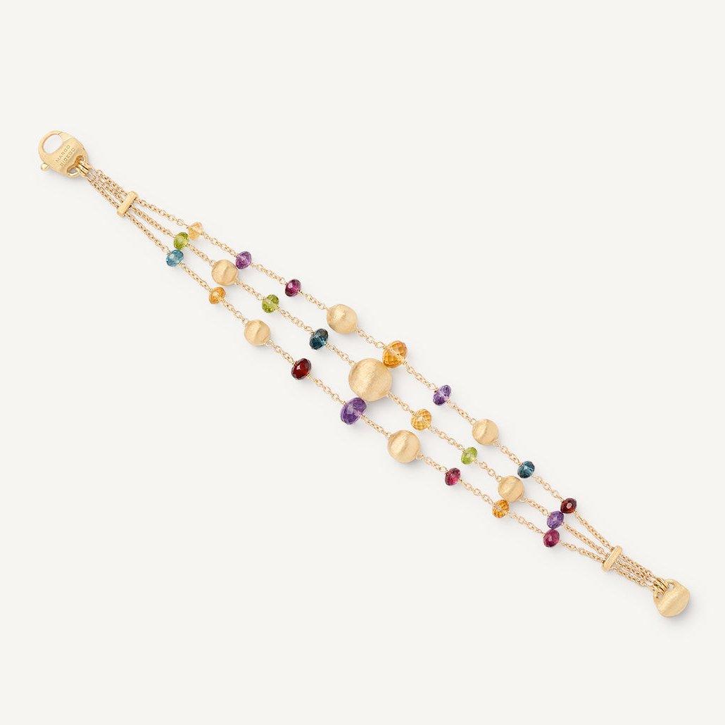 Marco Bicego Africa 18k Gold Gemstone Bracelet 3 Strand - Orsini Jewellers