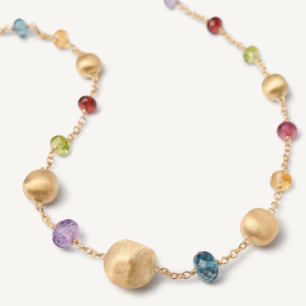 Marco Bicego Africa 18k Gold Gemstone Necklace Short - Orsini Jewellers