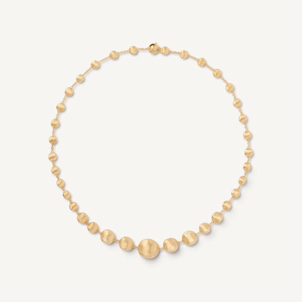 Marco Bicego Africa 18k Gold Graduating Necklace Short - Orsini Jewellers