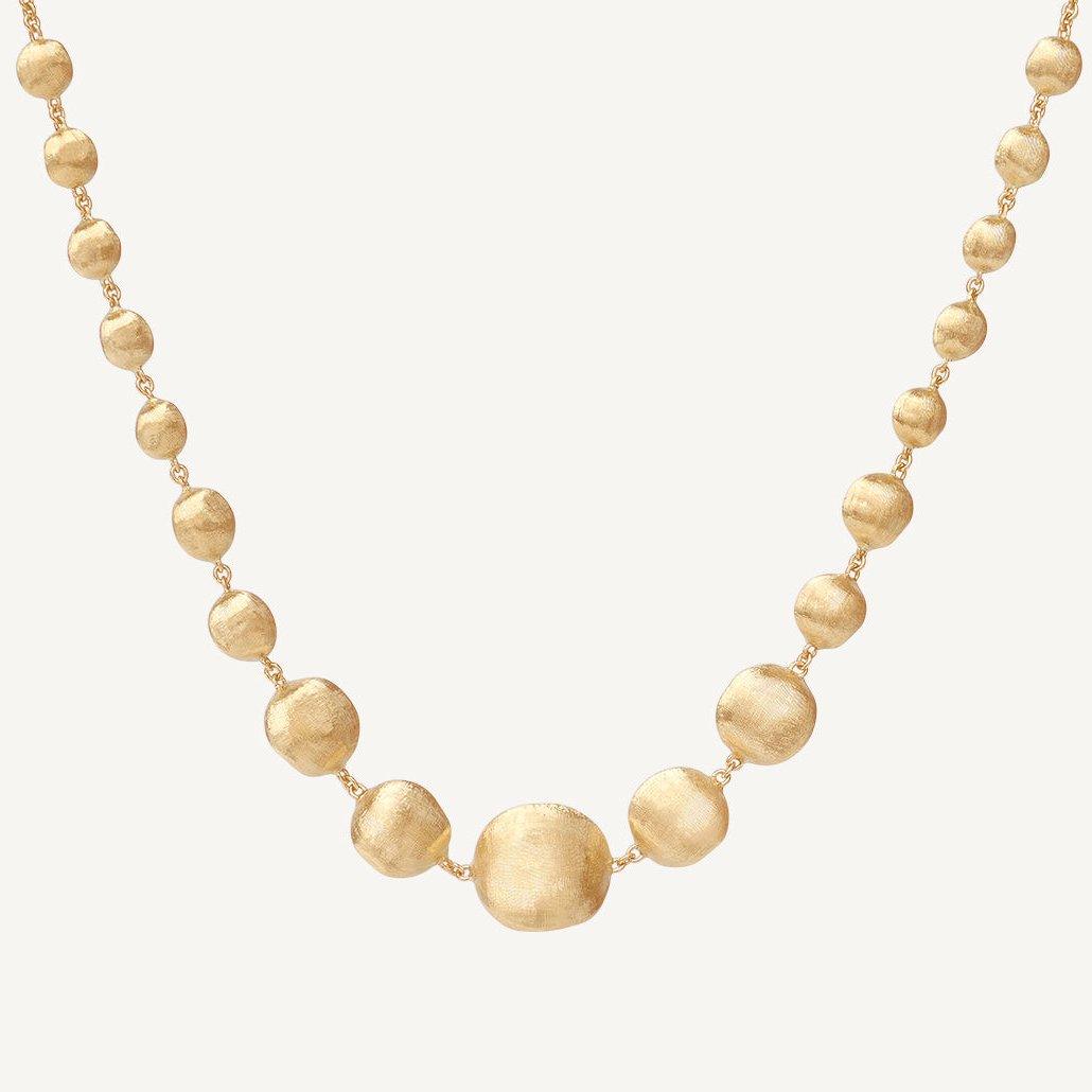 Marco Bicego Africa 18k Gold Graduating Necklace Short - Orsini Jewellers