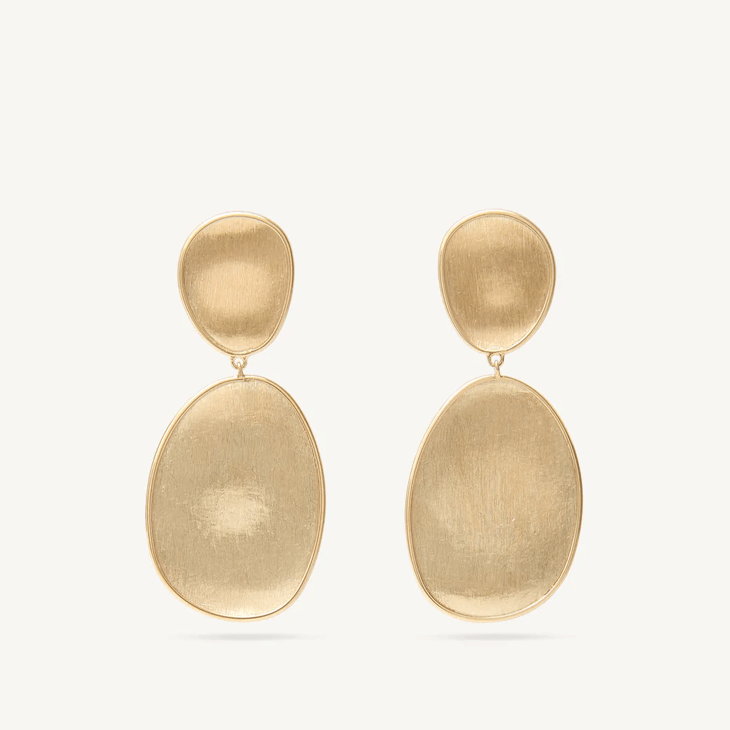 Marco Bicego Lunaria 18k Gold Earrings 2 Drop Medium - Orsini Jewellers