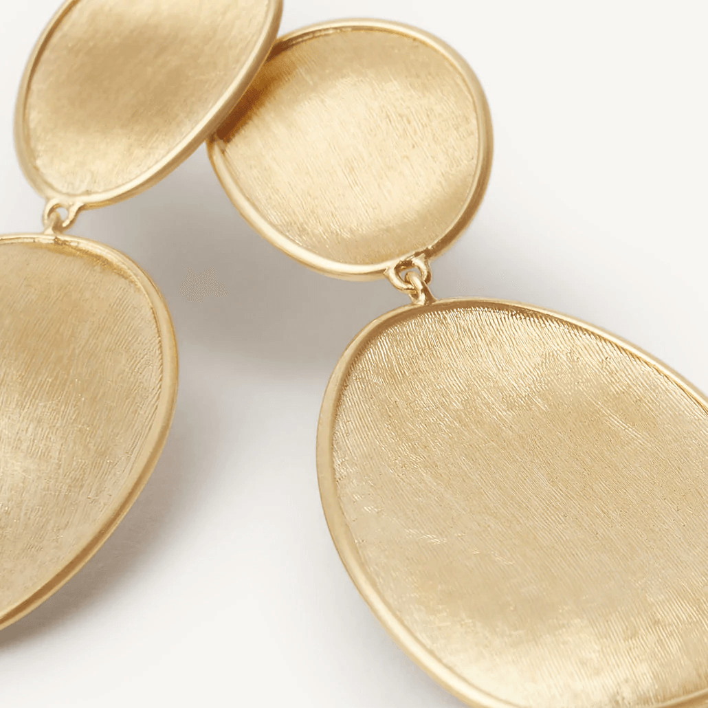 Marco Bicego Lunaria 18k Gold Earrings 2 Drop Medium - Orsini Jewellers