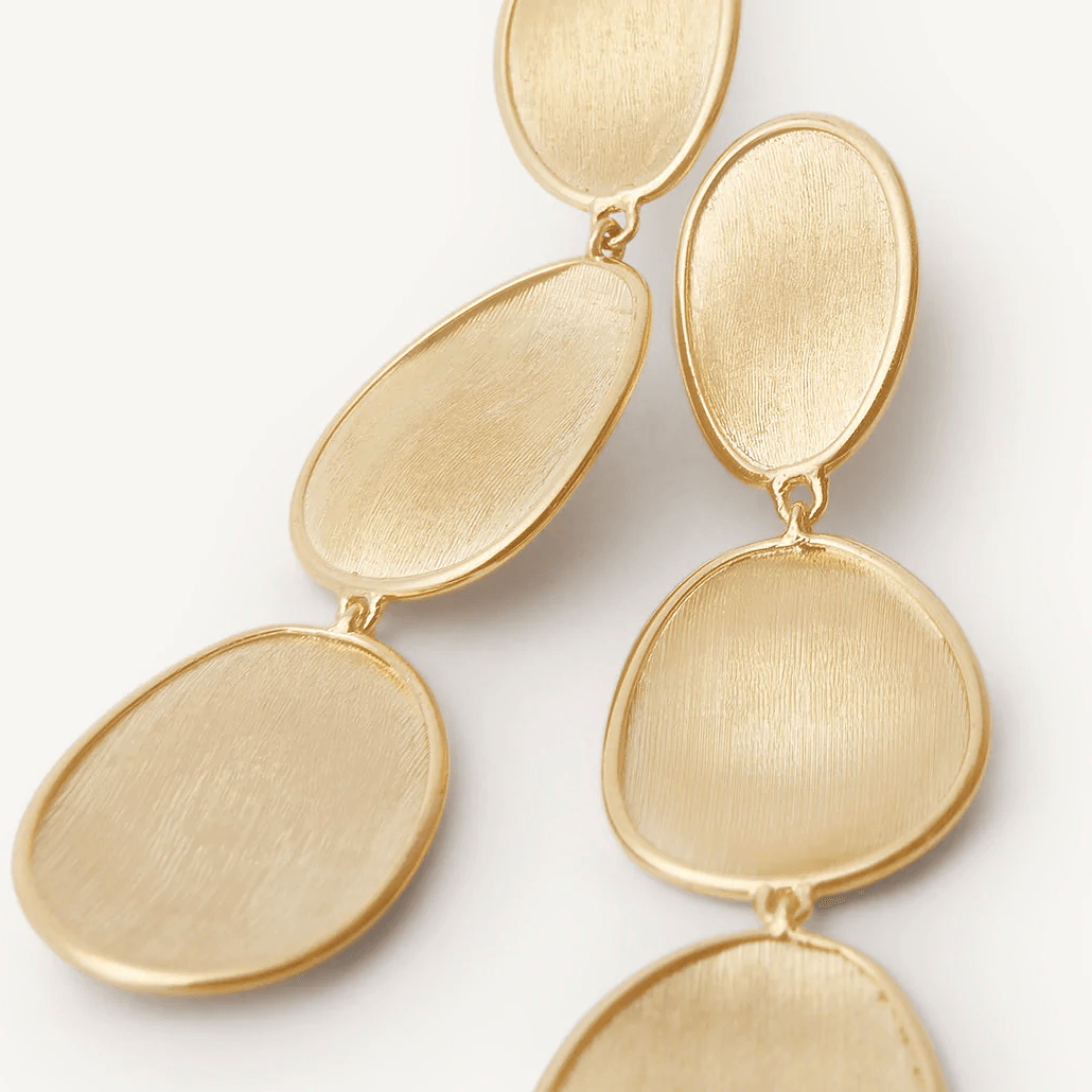 Marco Bicego Lunaria 18k Gold Earrings 3 Drop - Orsini Jewellers