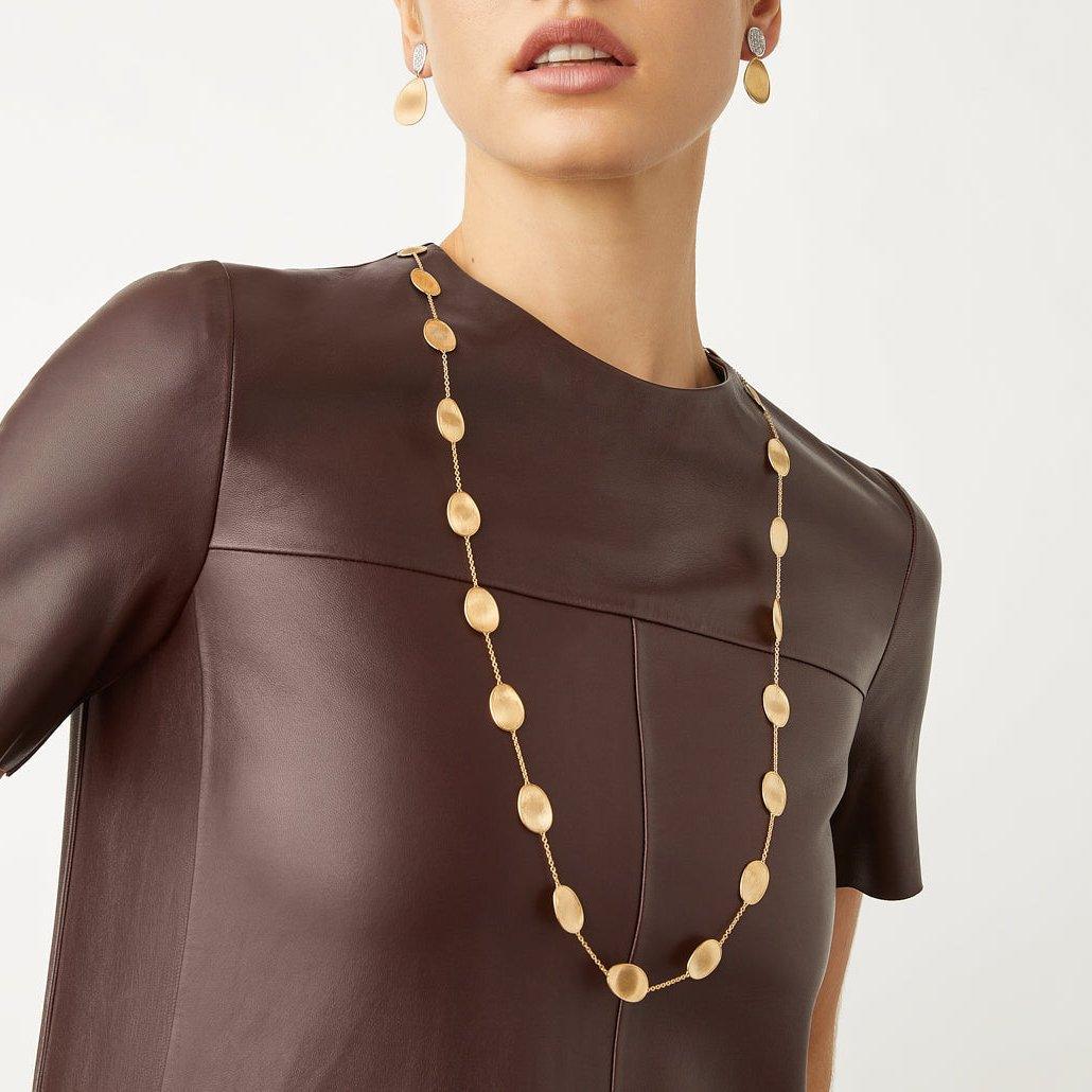 Marco Bicego Lunaria 18k Gold Light Necklace Long