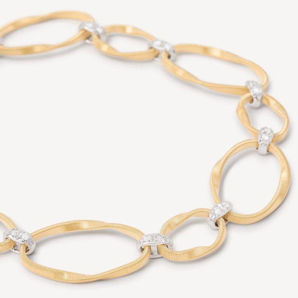 Marco Bicego Marrakech Onde Flat Bracelet 18k Gold with Diamonds - Orsini Jewellers