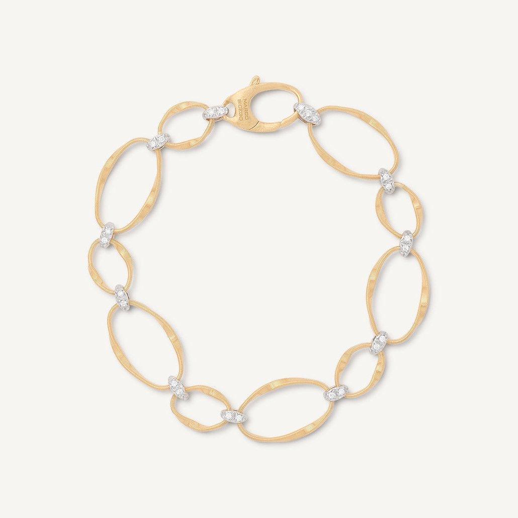 Marco Bicego Marrakech Onde Flat Bracelet 18k Gold with Diamonds - Orsini Jewellers