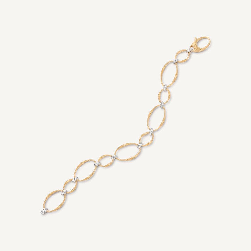 Marco Bicego Marrakech Onde Flat Bracelet 18k Gold with Diamonds - Orsini Jewellers