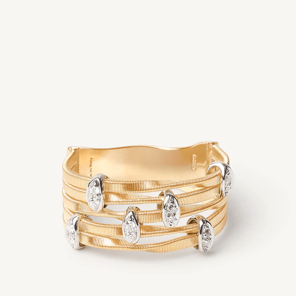 Marco Bicego Marrakech Onde Ring 18k Gold with Diamonds - Orsini Jewellers