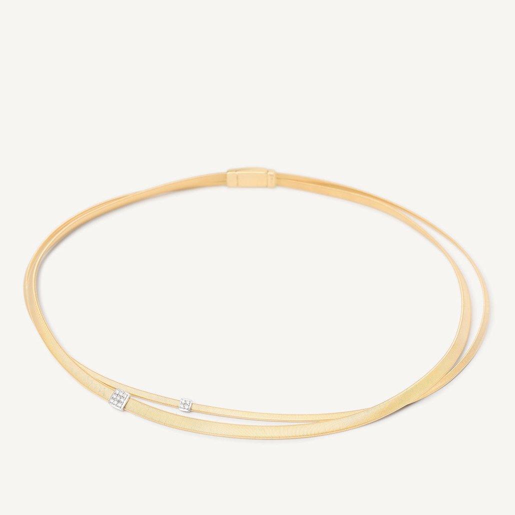 Marco Bicego Masai 18k Gold Diamond Necklace 2 Strand - Orsini Jewellers