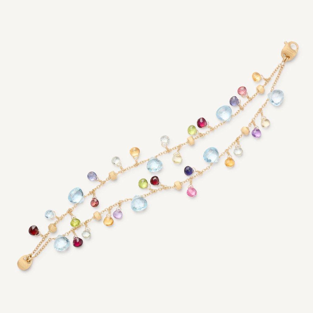 Marco Bicego Paradise 18k Gold Gemstone Bracelet Topaz Two Strand - Orsini Jewellers