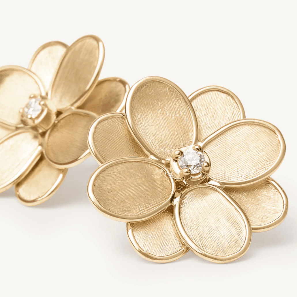 Marco Bicego Petali 18k Gold Diamond Earrings - Orsini Jewellers