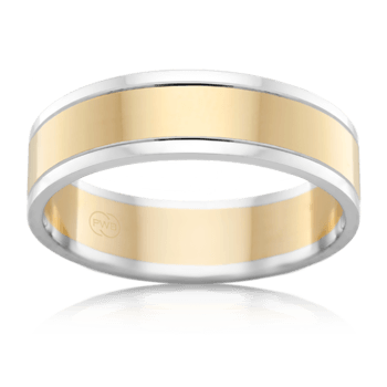 Mens Wedding Ring with Mixed Gold - Orsini Jewellers