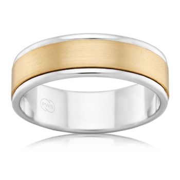 Mens Yellow Gold and White Gold Wedding Ring - Orsini Jewellers