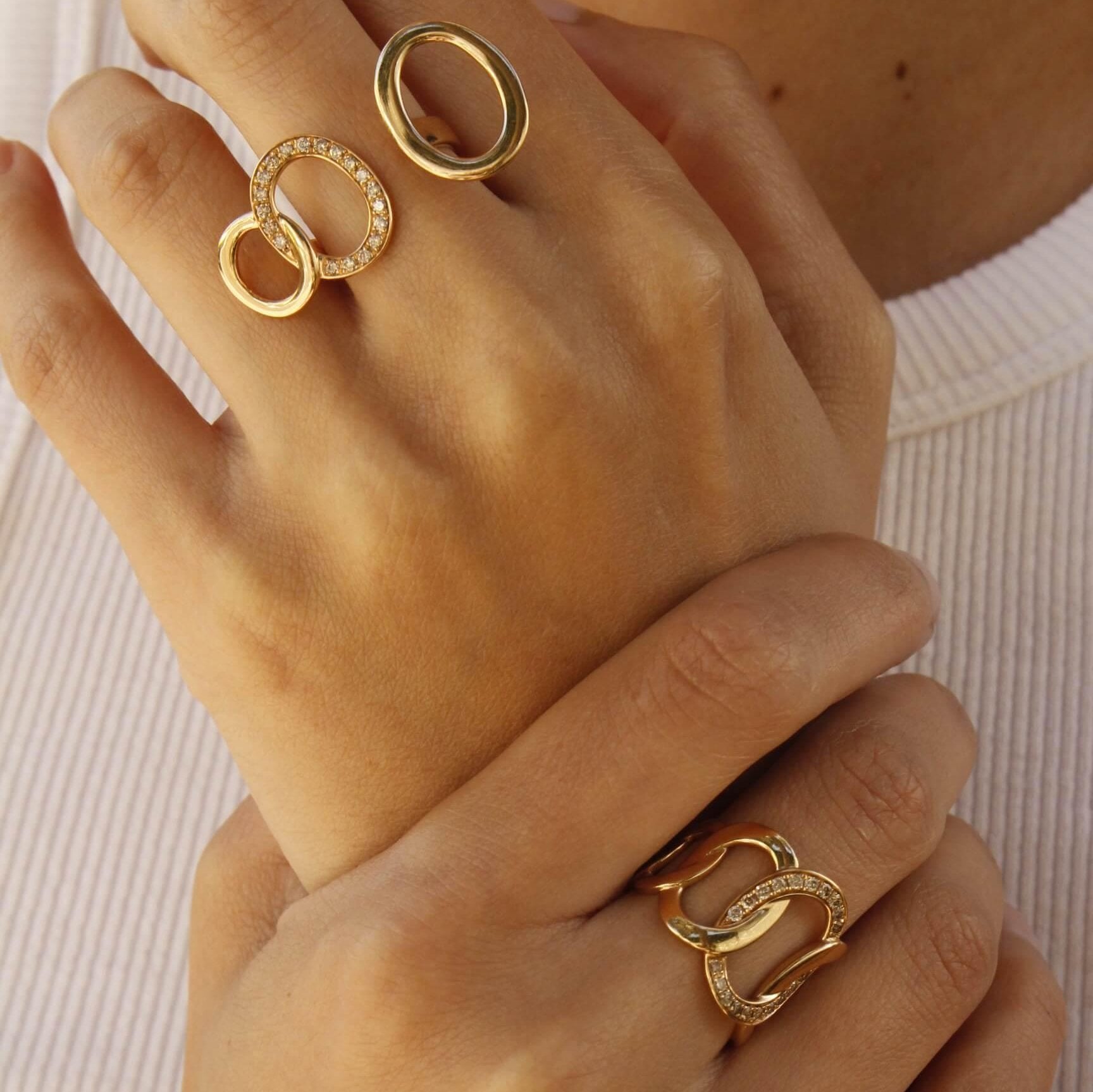 Pomellato Brera Ring in 18k Rose Gold with Brown Diamonds