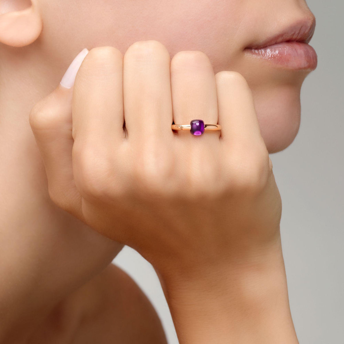 Pomellato M&#39;Ama Non M&#39;Ama Ring 18k Gold with Amethyst - Orsini Jewellers