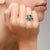 Pomellato Nudo Maxi Diamond Ring 18k Gold with London Blue Topaz and Diamonds - Orsini Jewellers