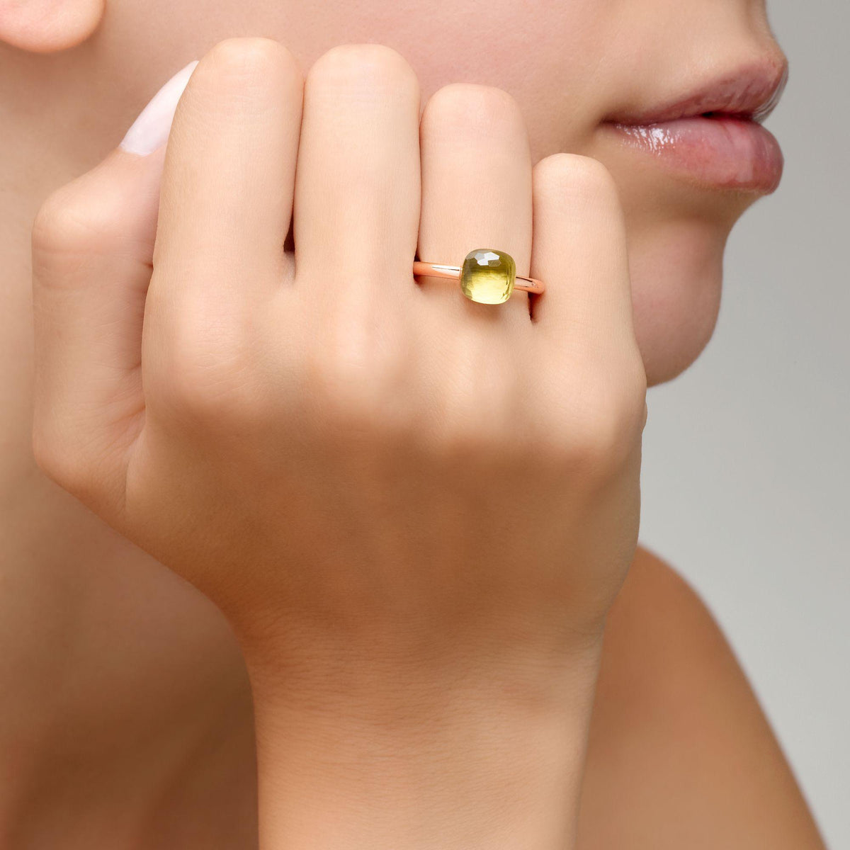 Pomellato Nudo Petit Ring 18k Gold with Lemon Quartz - Orsini Jewellers