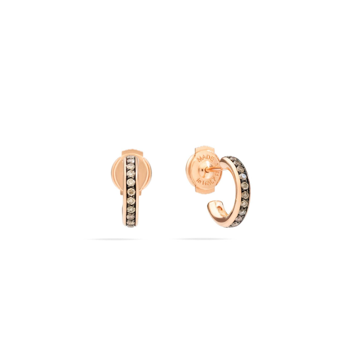 Pomellato Together Earrings in 18k Rose Gold with Brown Diamonds - Orsini Jewellers