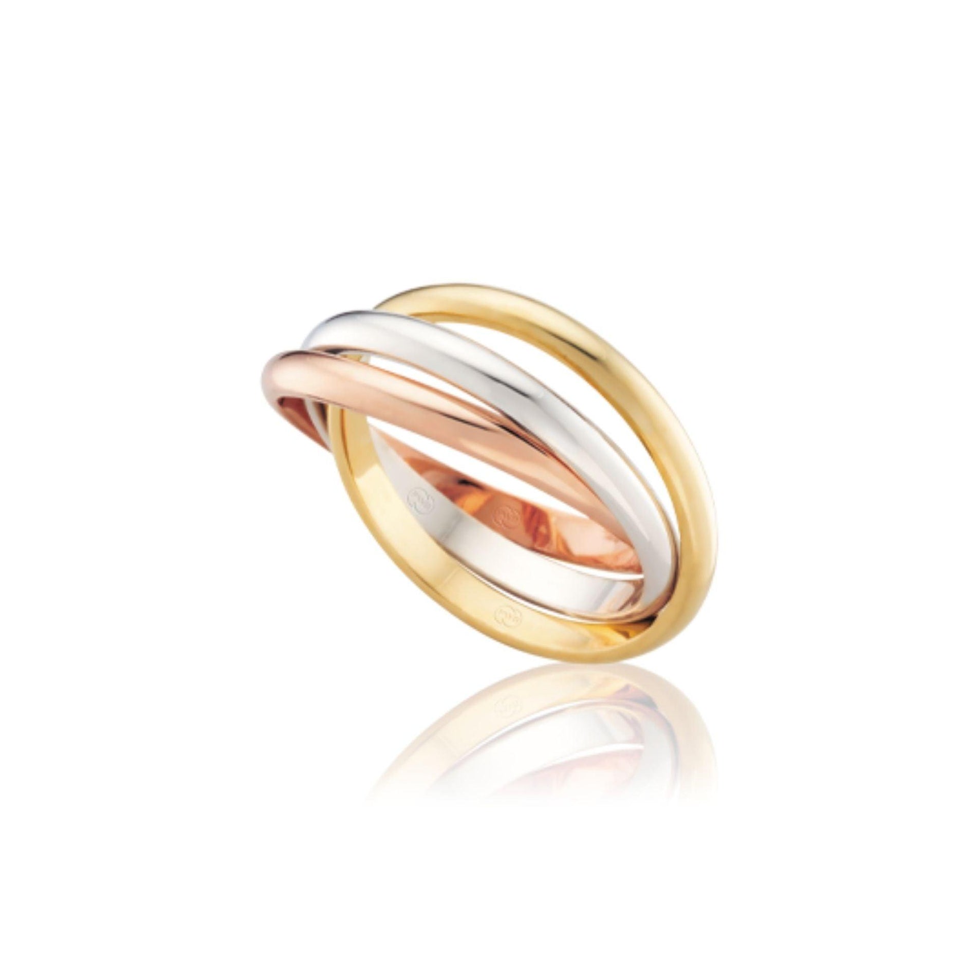 Russian Three-Tone 1/2 rounded Wedding Ring - Orsini Jewellers