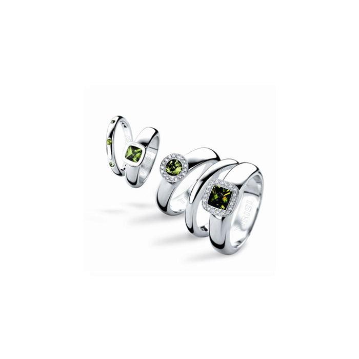 Tirisi White Gold Band with Peridots - Orsini Jewellers