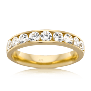 Women&#39;s Large Yellow Gold Diamond Wedding Ring - Orsini Jewellers