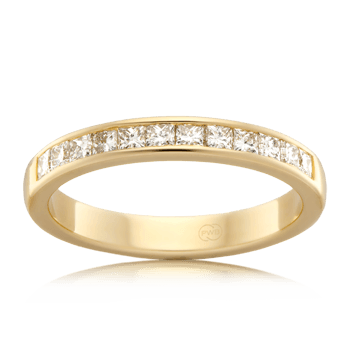 Women&#39;s Medium Yellow Gold Princess Cut Diamond Wedding Ring - Orsini Jewellers