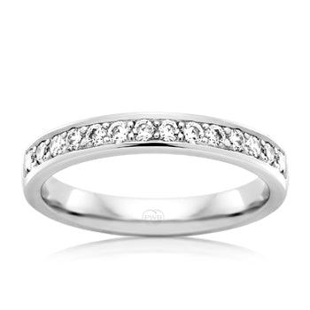 Women's Small White Gold Bead Set Diamond Wedding Ring - Orsini Jewellers